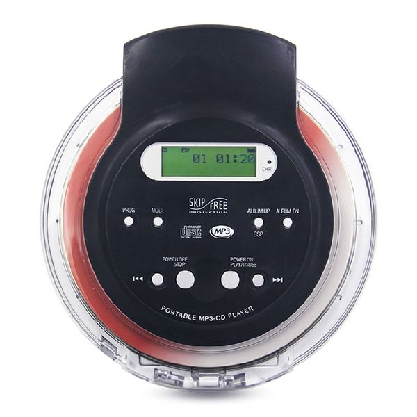 portable cd walkman music player single full disc repeat random play function 3.5 audio output supports cd-r cd-rw mp3 discs